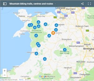 Mountain biking trails in North Wales