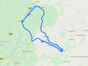 North Wales Cycle Routes Map